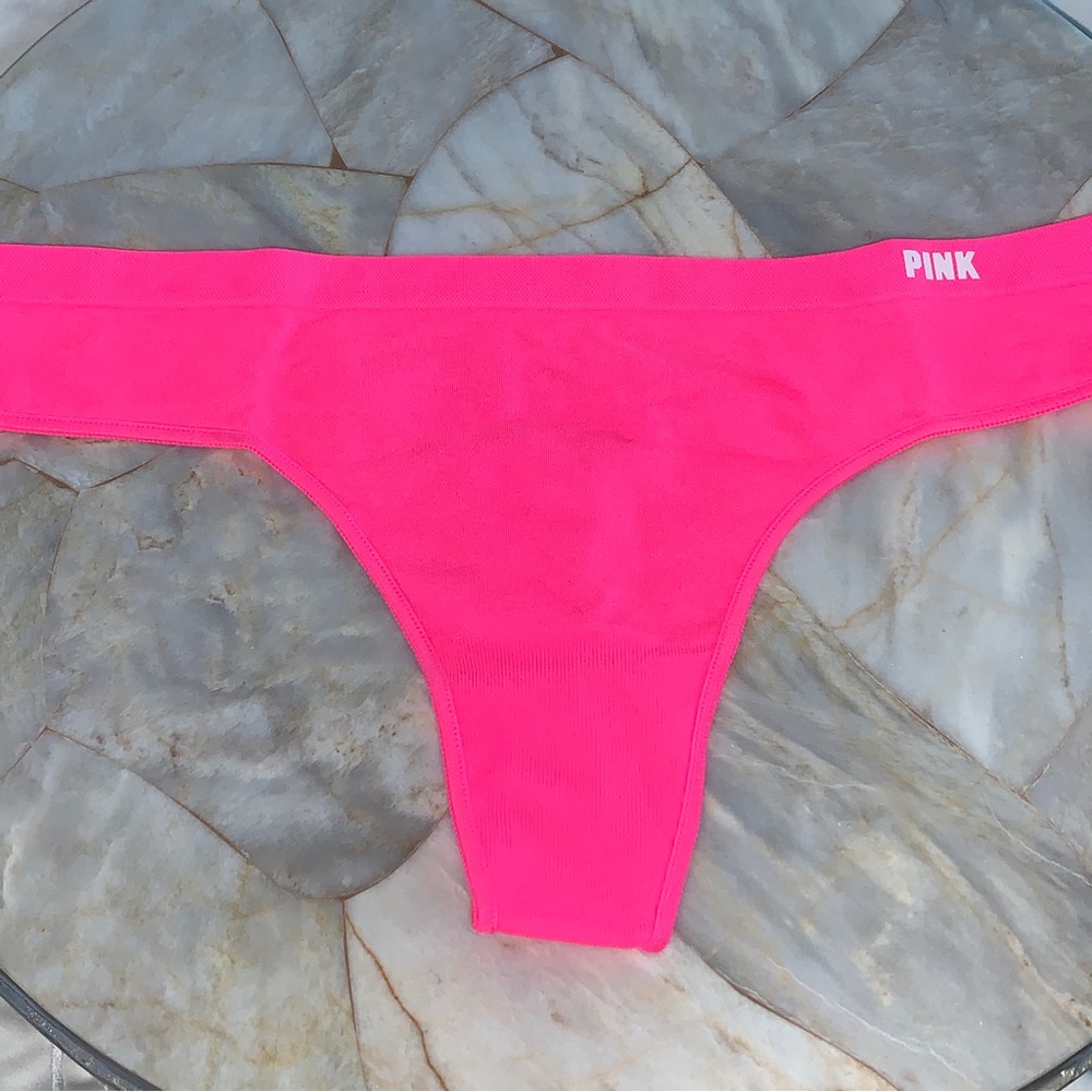 VS PINK ILLUSIONS Smooth Panty No Show Thong Rare